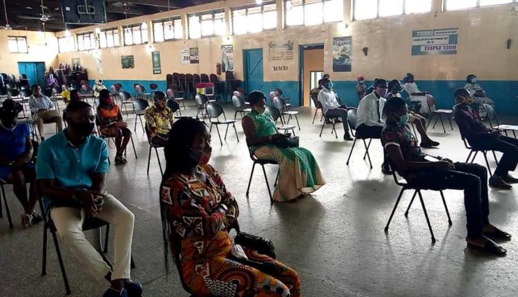 Sunday Service with members wearing masks