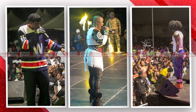 Mugees (L) Sherifa Gunu (M) and Kuami Eugene (R)