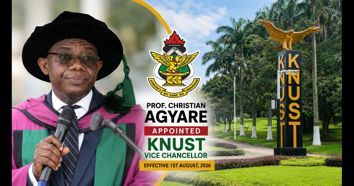 Professor Christian Agyare appointed KNUST vice chancellor