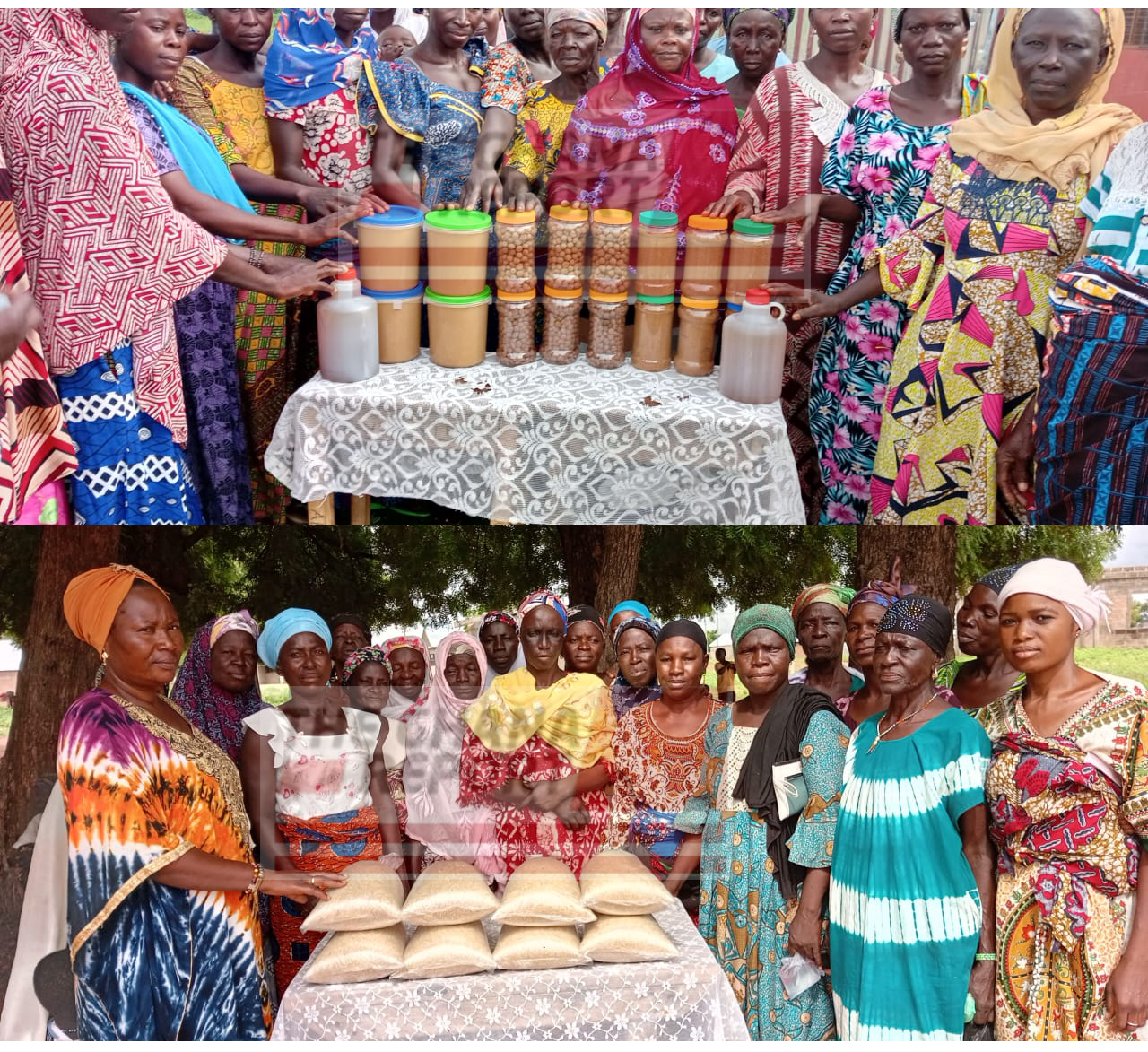 Asungim Women Group with some of their products